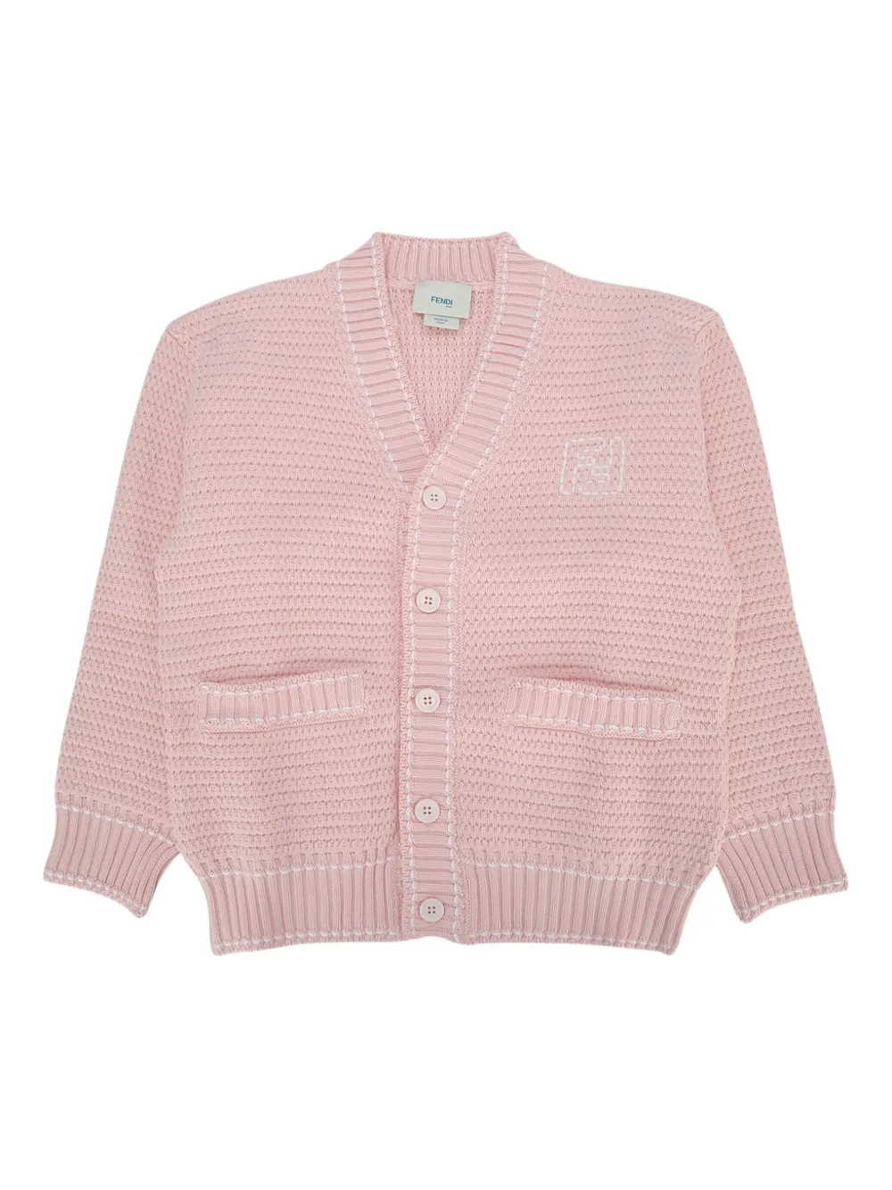 Fendi Kids selleria knit cardigan - Rosa