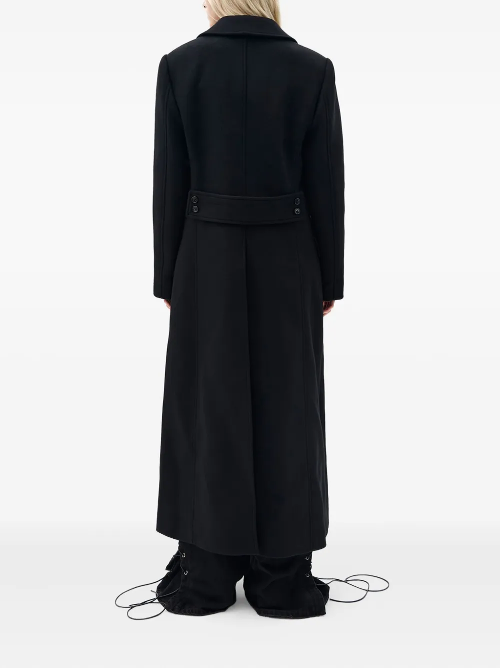 Ann Demeulemeester Melton Wool Coat In Blue