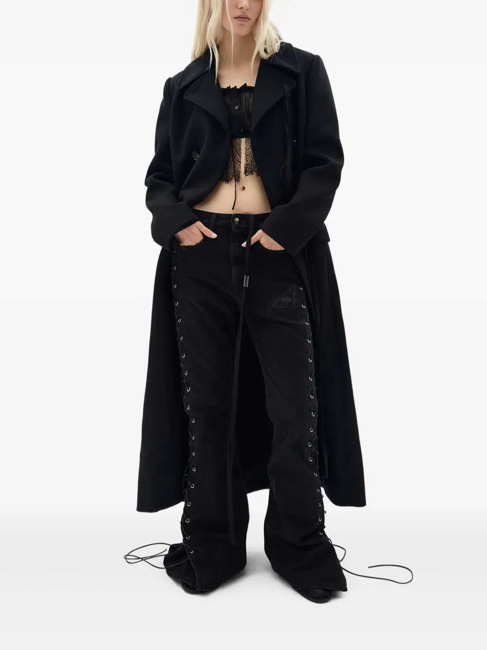 Ann Demeulemeester Melton wool coat | Double Breasted & Peacoats | Image 2