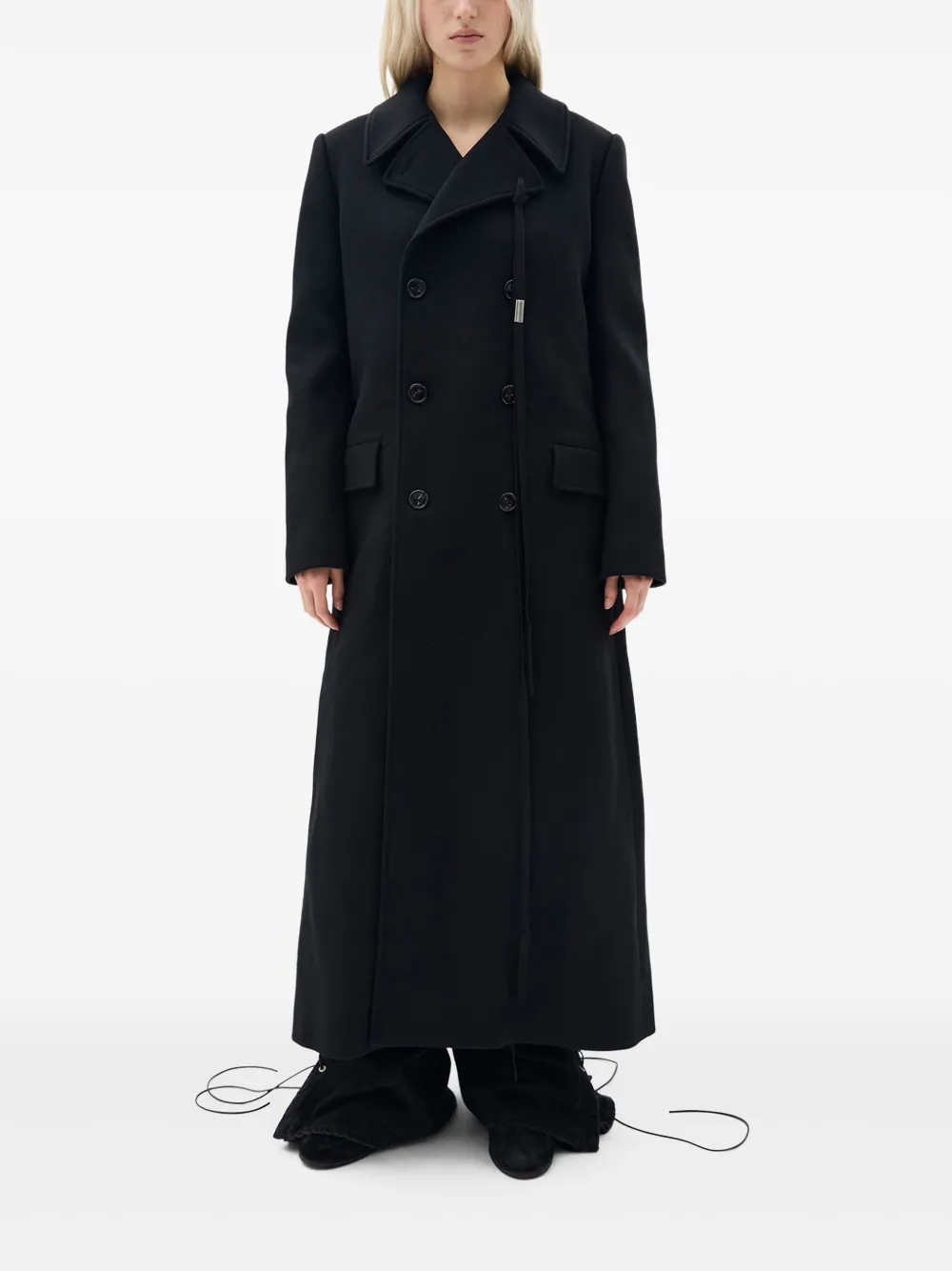 Ann Demeulemeester Melton wool coat | Black | Image 1