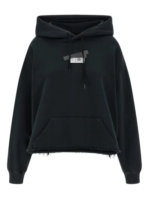 MM6 Maison Margiela gauze frayed hoodie