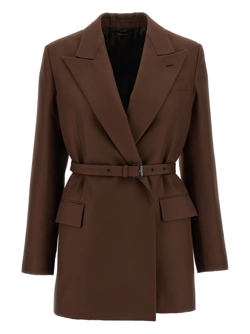 Brioni Prisca Double-breasted Blazer In Brown