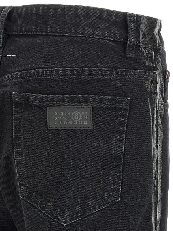 MM6 Maison Margiela ファイブポケット ジーンズ | ブラック | FARFETCH JP