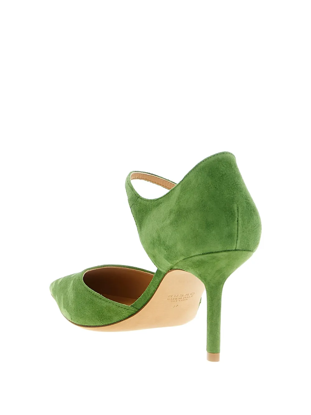 Francesco Russo 55 mm pumps met puntige neus Groen