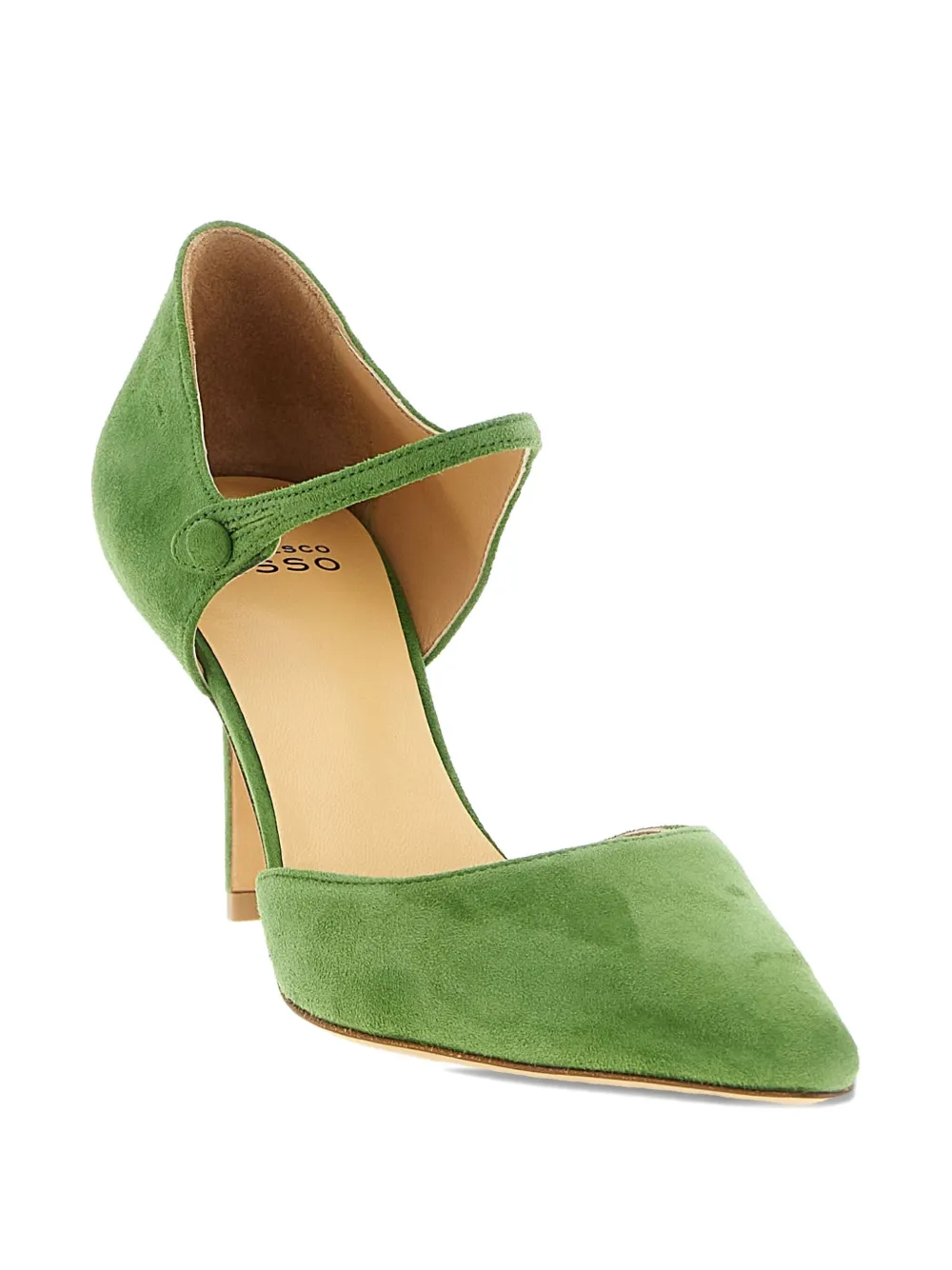 Francesco Russo 55 mm pumps met puntige neus Groen