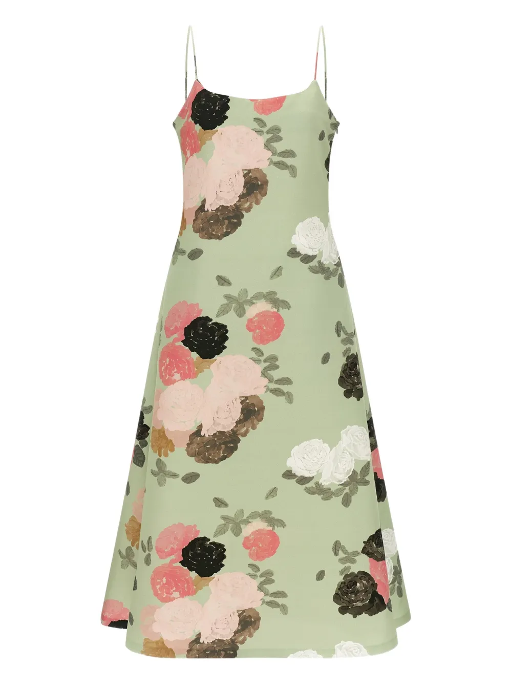 Bernadette Nicole Flower-print Maxi Dress In Green