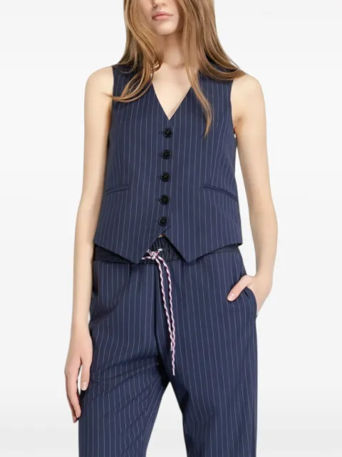 Gaelle pinstripe button gilet
