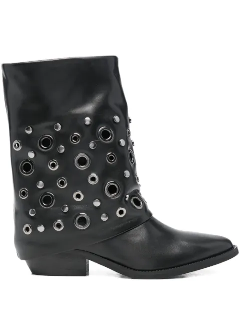 Julie Dee 40mm eyelet pointed-toe boots