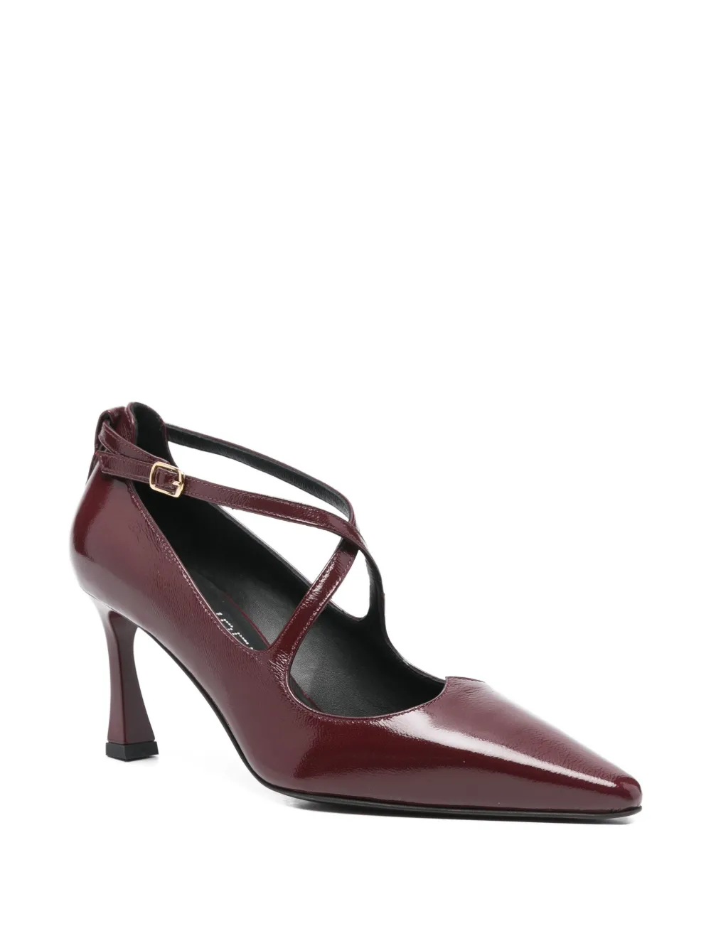 Julie Dee 75mm Criss-cross Strap Pumps In Brown