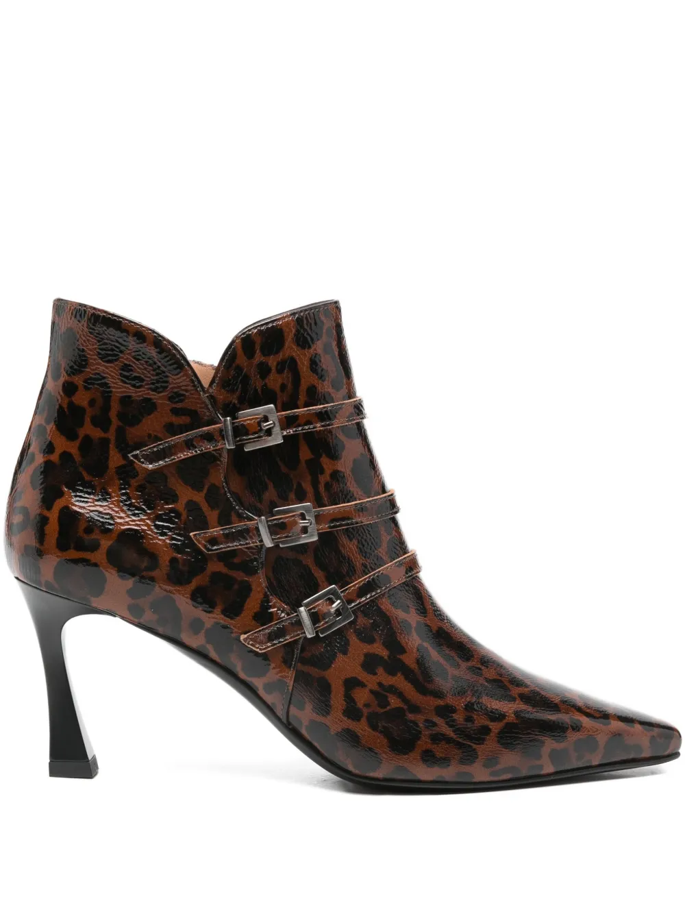 The Seller Buckle Animal Print 75 Boot In Red
