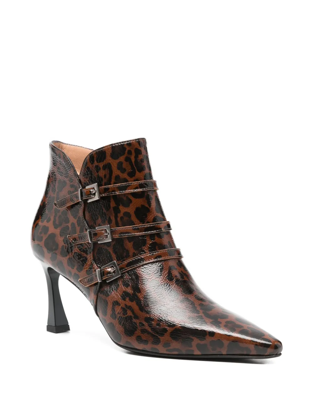 The Seller Buckle Animal Print 75 Boot In Red