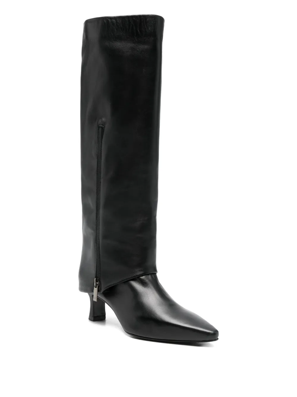 The Seller 60 mm laarzen met puntige neus en rits Zwart