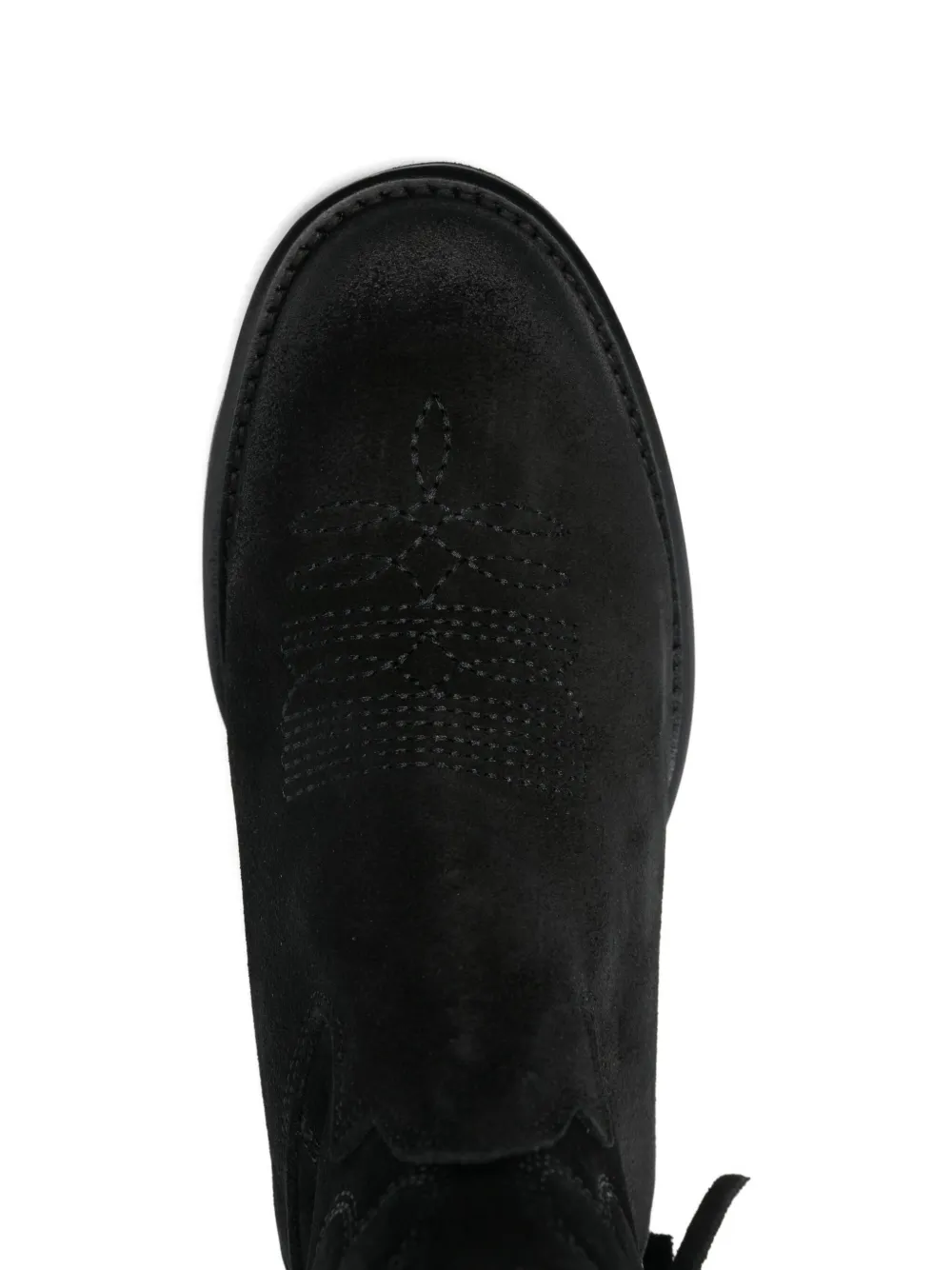 Gisel Moire 30mm Oklahoma Cowboy Boots In Black