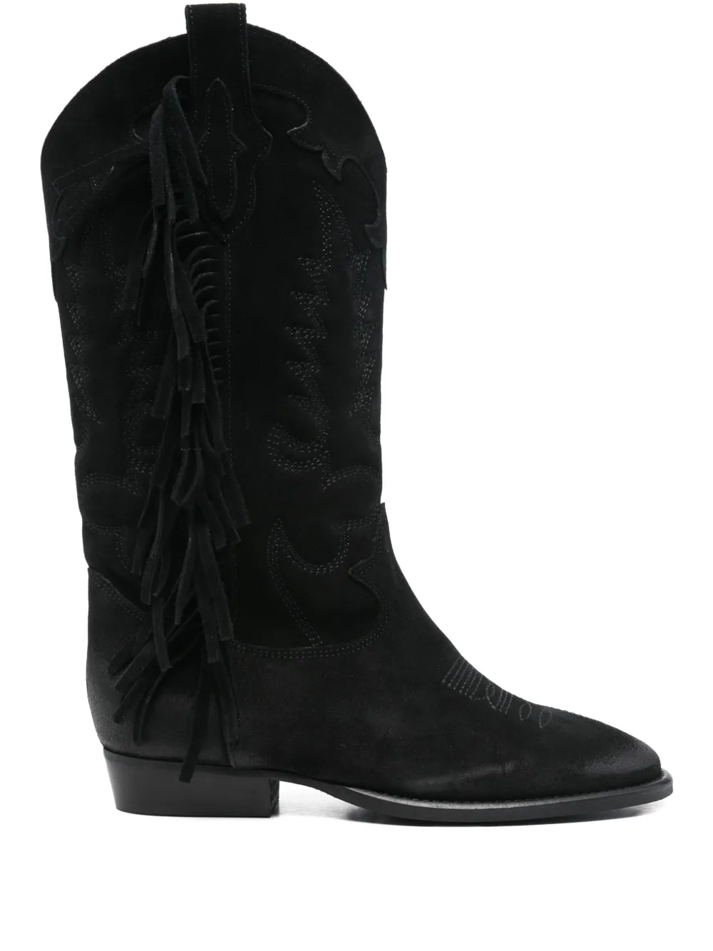 Gisel Moire 30mm Oklahoma cowboy boots | Black | Image 1