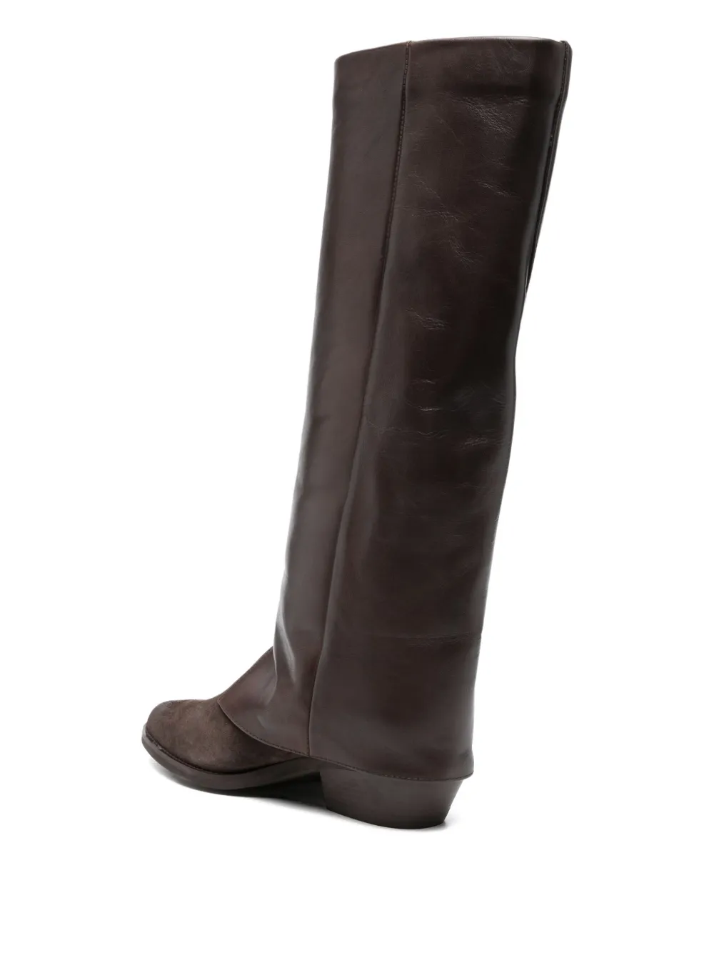 Julie Dee Knee Panelled 40 Boot In Brown