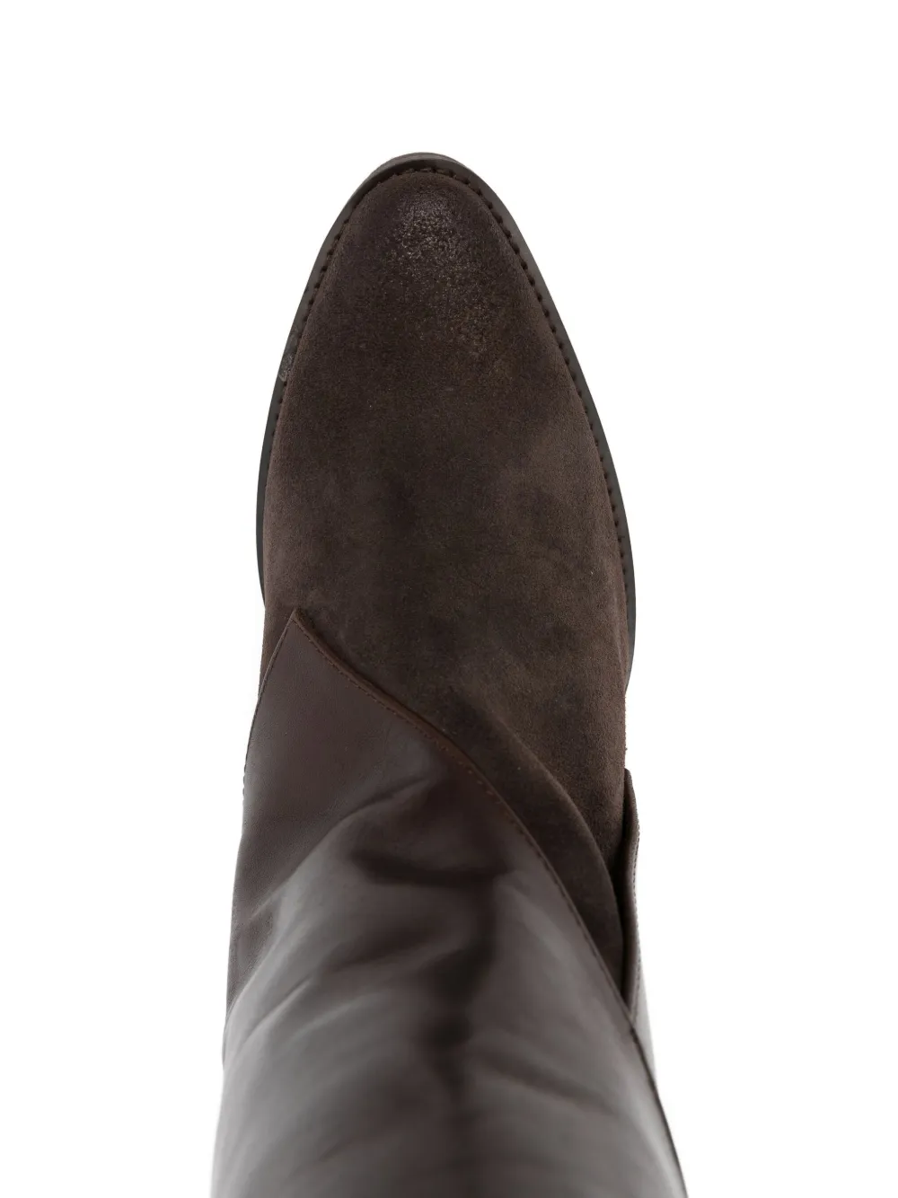 Julie Dee Knee Panelled 40 Boot In Brown