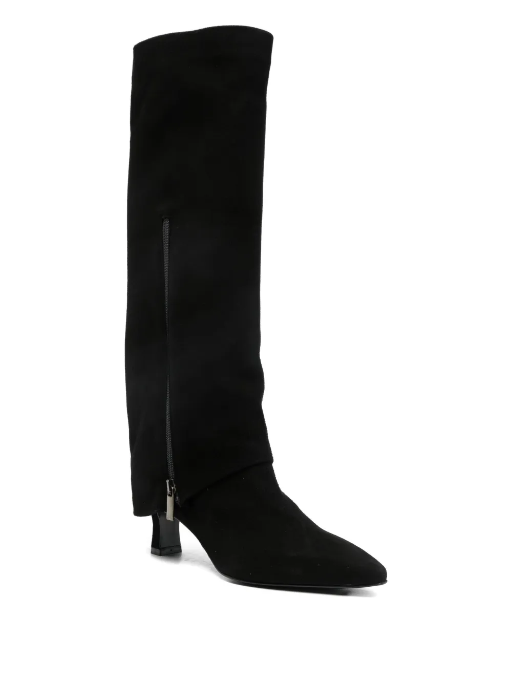 The Seller Knee-high Pointed Boots In Black