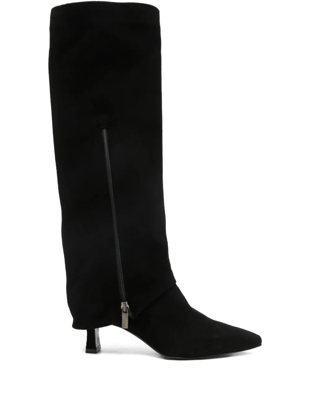 The Seller Knee-high Pointed Boots In Black