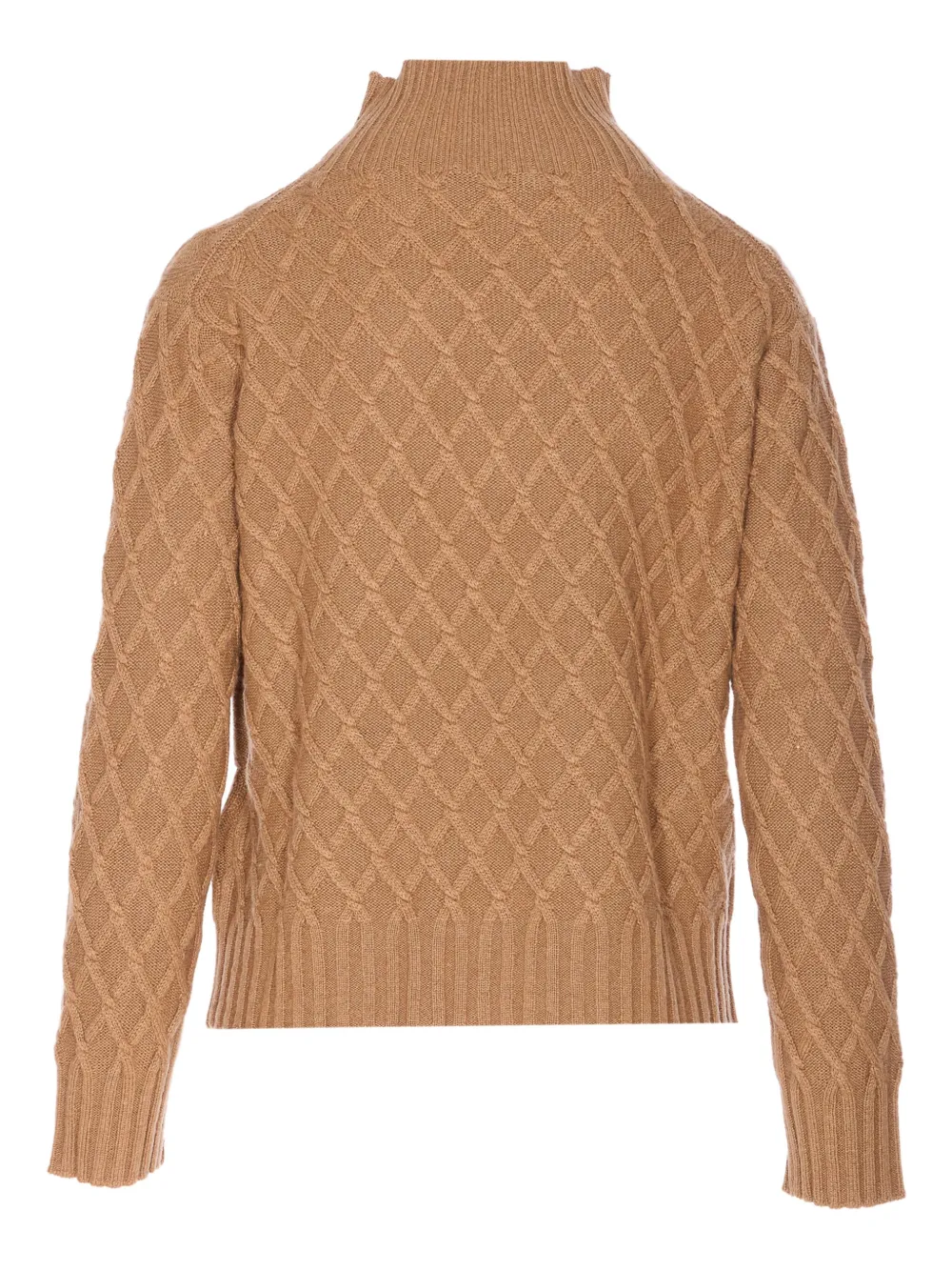 Max Mara Moli High-neck Sweater In Brown