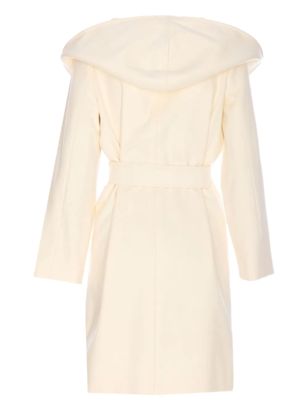 Max Mara Newmang Hooded Belted Coat In Neutral