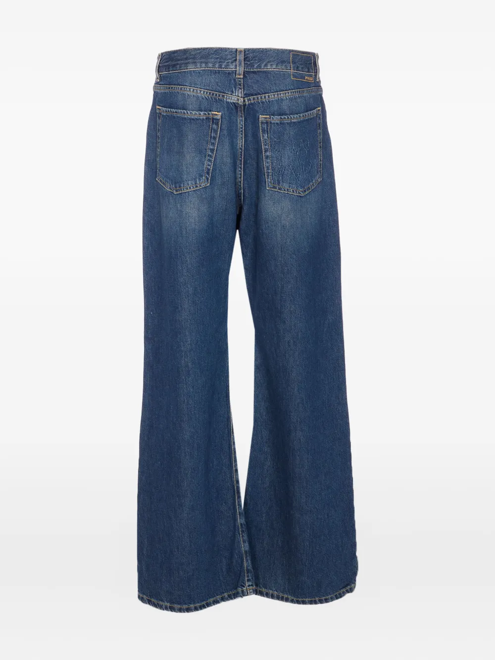 Pinko Wanda Logo-plaque Jeans In Blue
