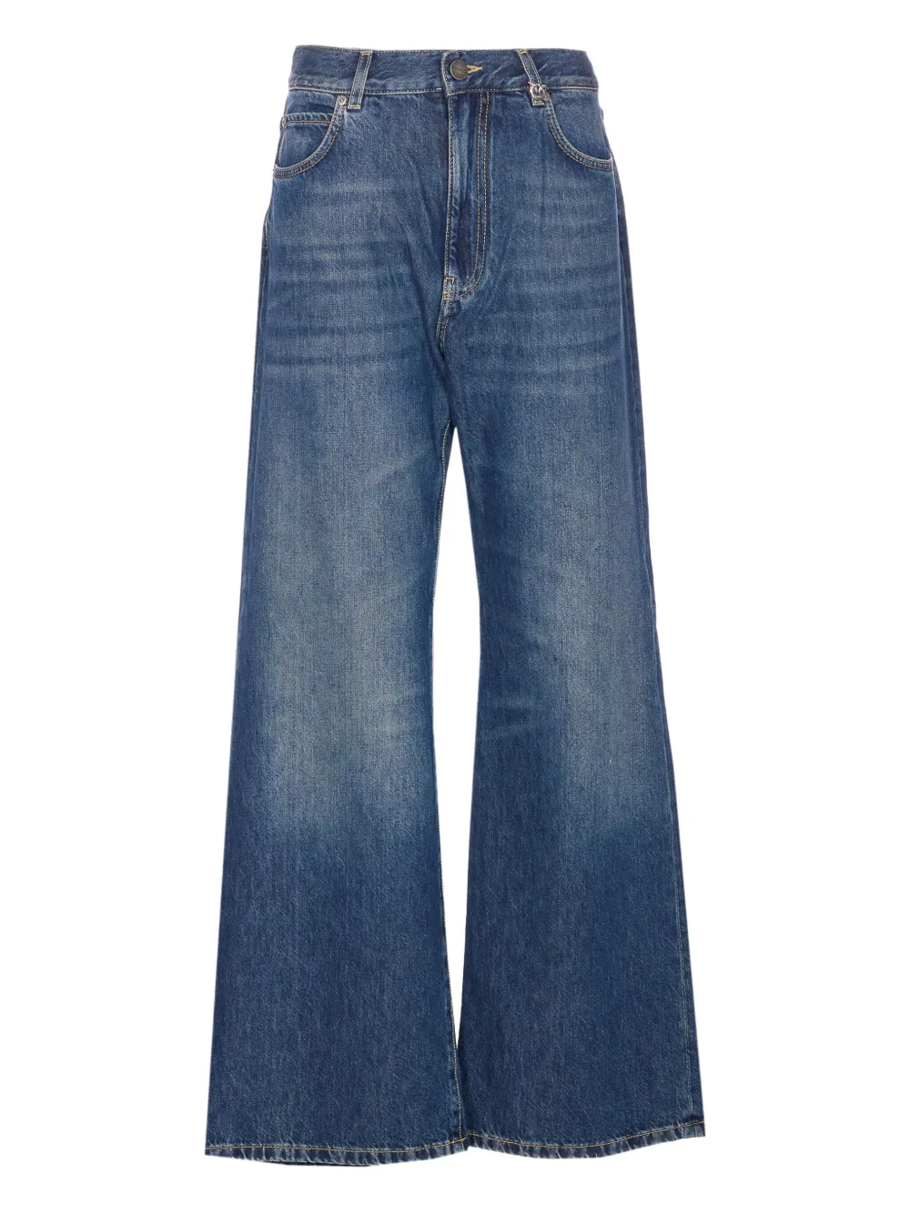 Pinko Wanda Logo-plaque Jeans In Blue