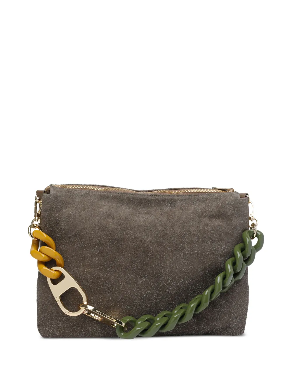 MY BEST BAG Schoudertas met logopatch en ketting - Bruin