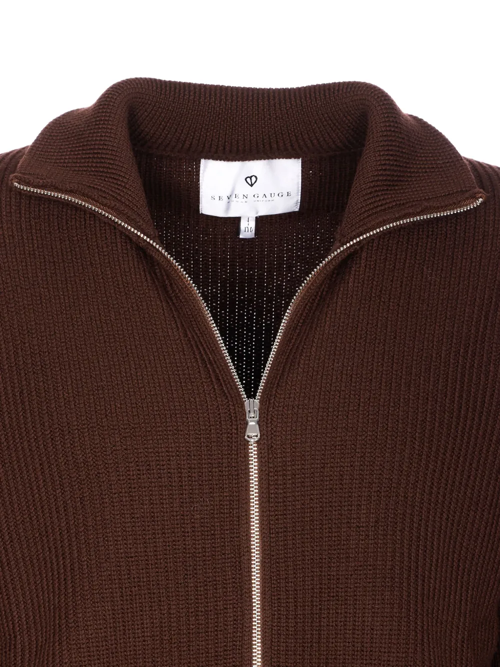 Seven Gauge Zip-up Cardigan In Burgundy