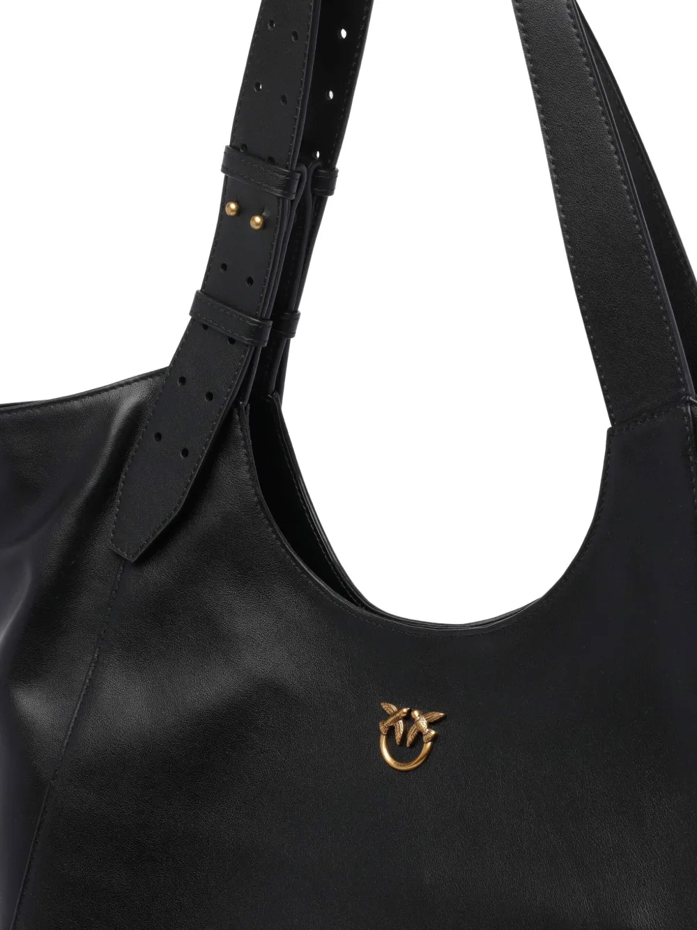 PINKO Leren schoudertas Zwart