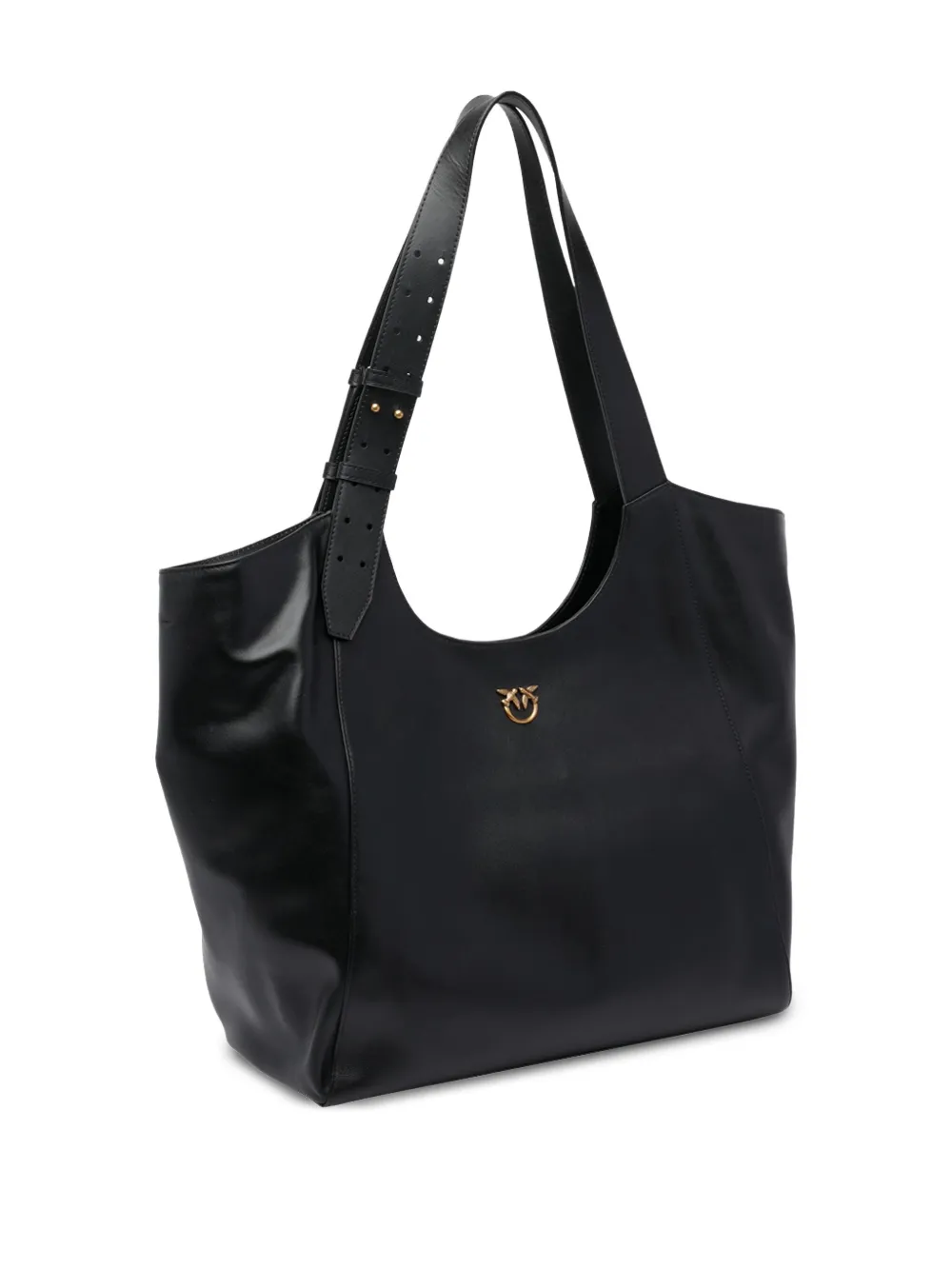 PINKO Leren schoudertas Zwart