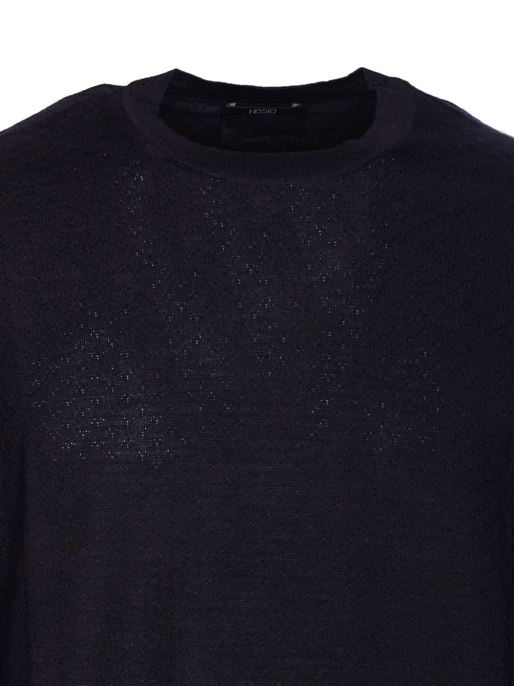  Hosio Crewneck Long-sleeves Sweater - Blue 