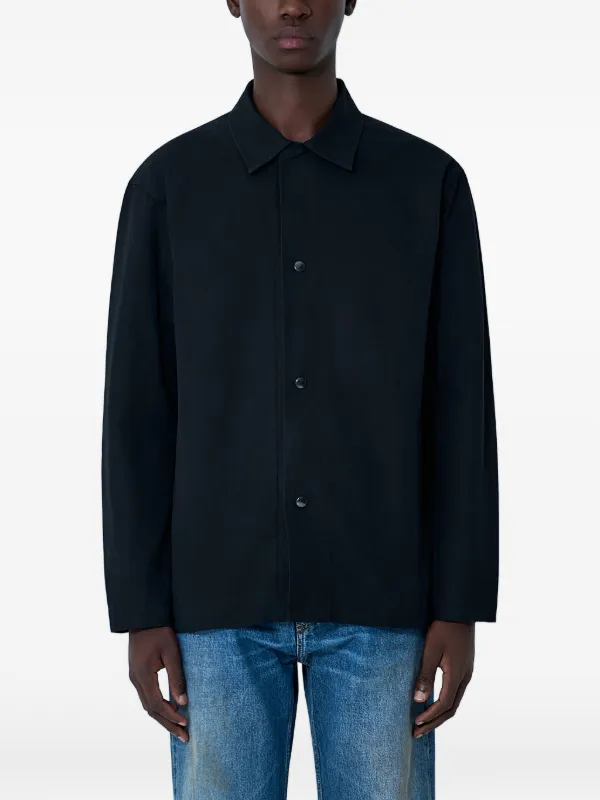 MHL, ネイビー ボタン付きシャツ Lサイズ Mhl By Margaret Howell スナップボタン シャツ | ブラック | FARFETCH JP