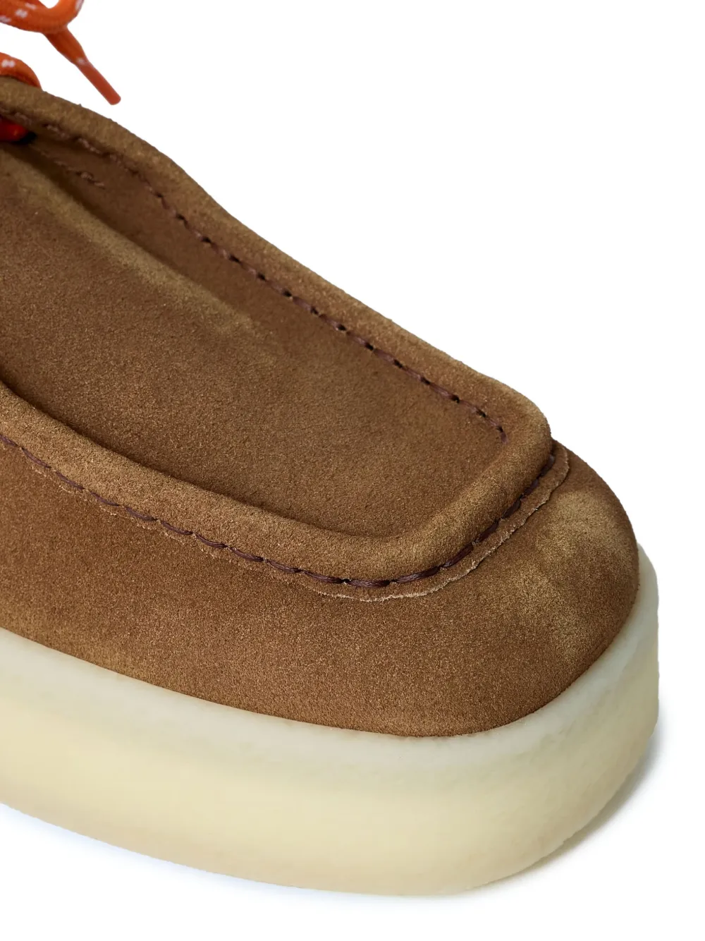 Miu Enkellaarzen met vierkante neus en plateauzool Bruin