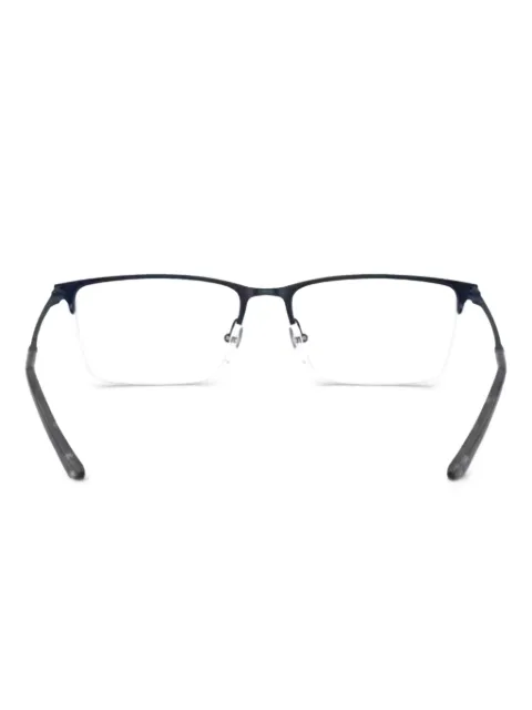 Emporio Armani rectangle-frame half-rim glasses