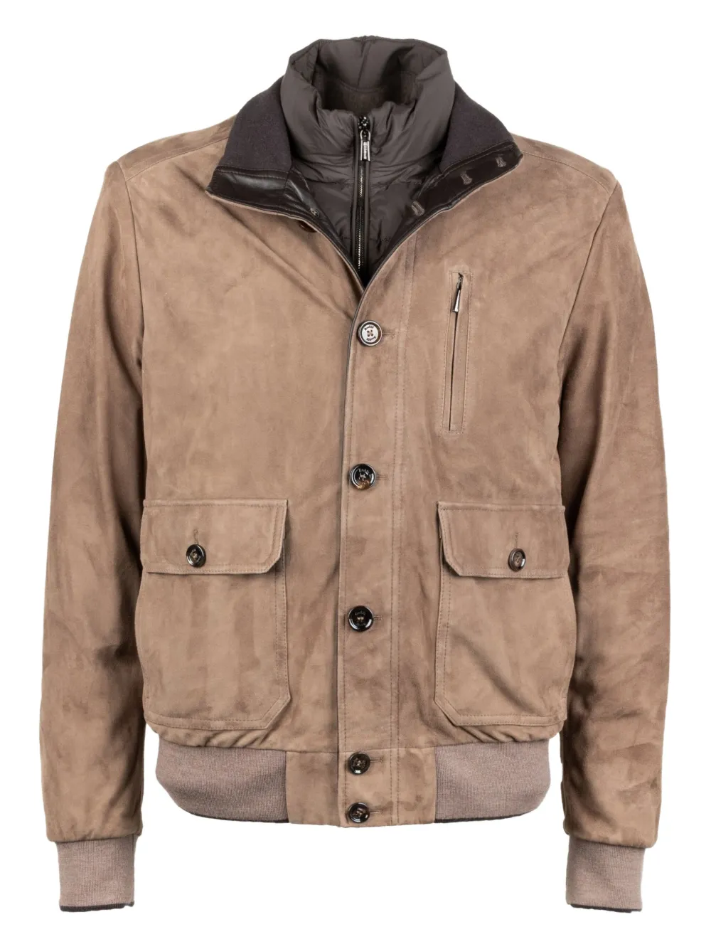 Moorer button-fastening flap-pocket jacket | tons neutres | Image 1