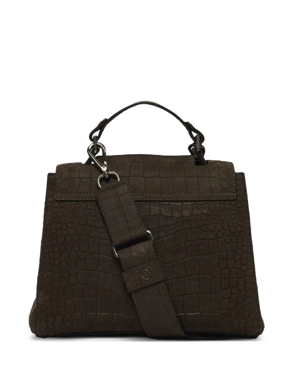 Orciani Kleine Sveva shopper met krokodillen-reliëf Bruin