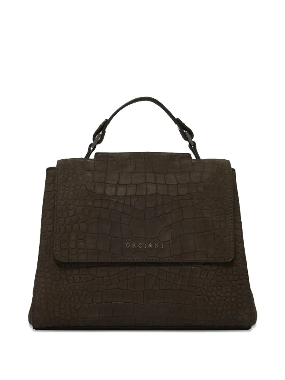 Orciani small Sveva crocodile-effect tote bag - Bruin