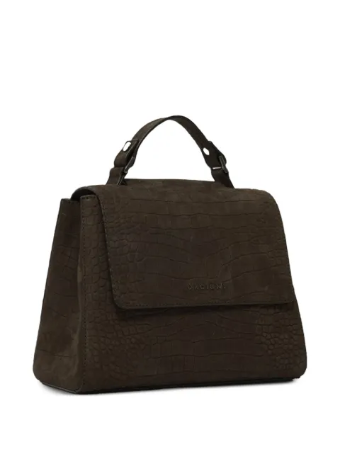 Orciani شنطة عملية 'سفيفا' صغيرة بتأثير جلد التمساح