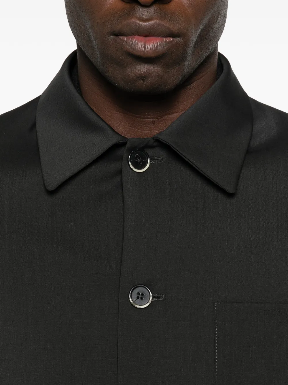Barena Button-down shirtjack Zwart