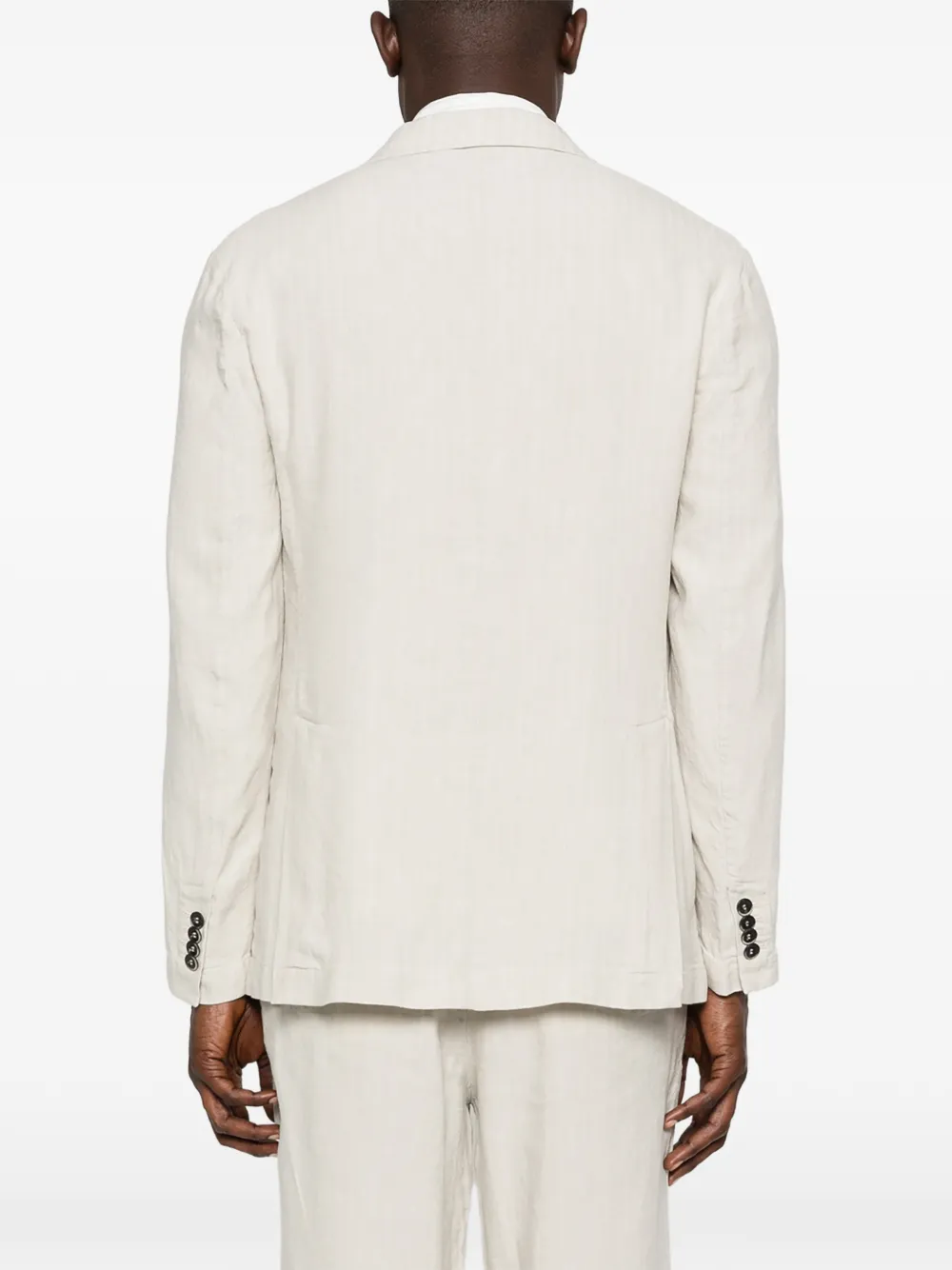 Barena Blazer met visgraatpatroon Beige