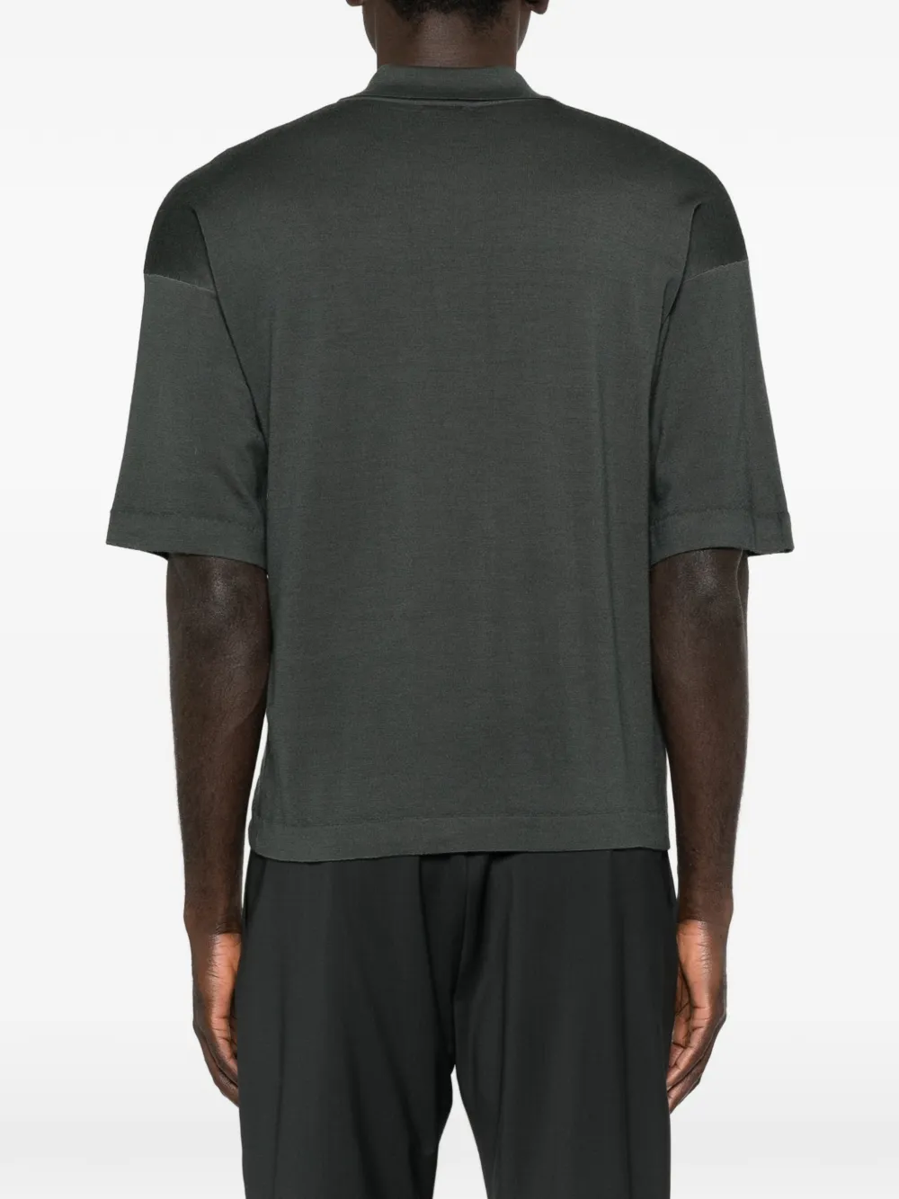 Barena Doni fijngebreid button-down overhemd Grijs