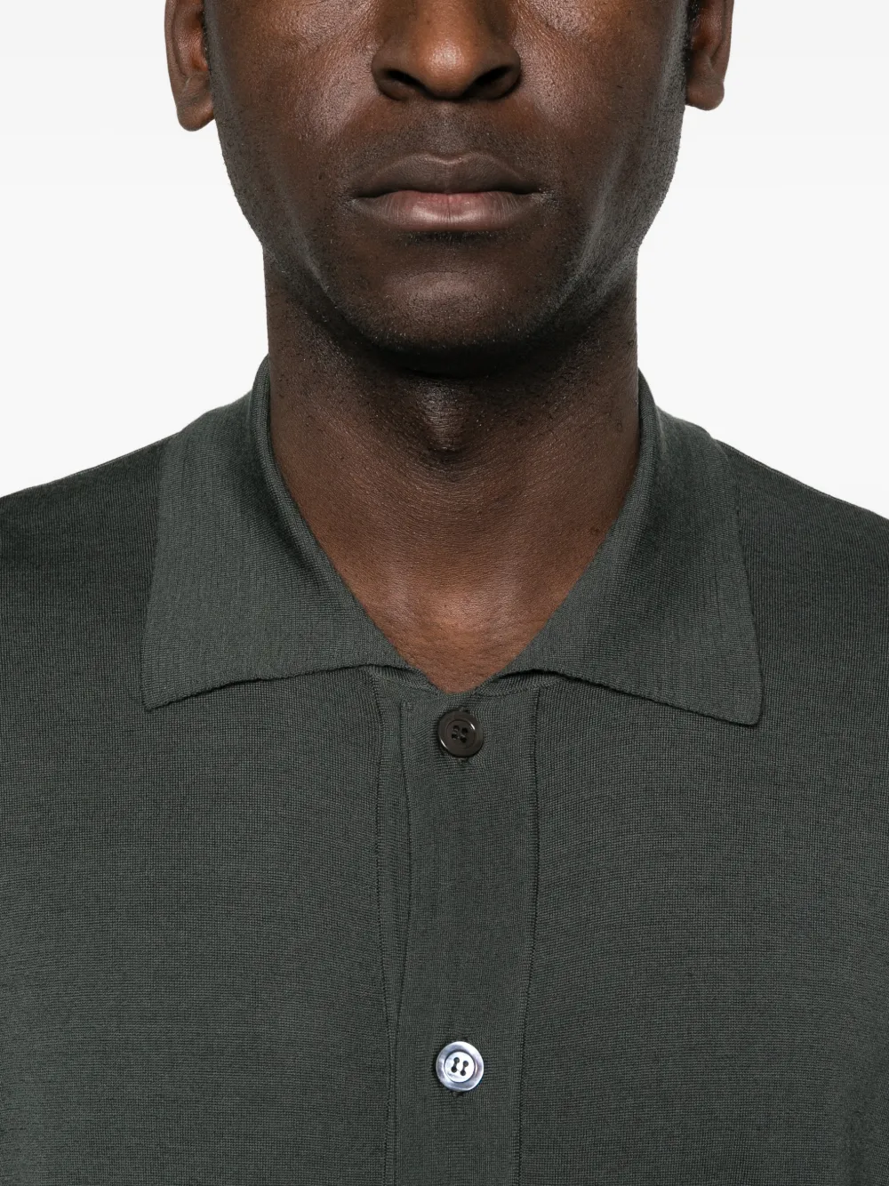 Barena Doni fijngebreid button-down overhemd Grijs