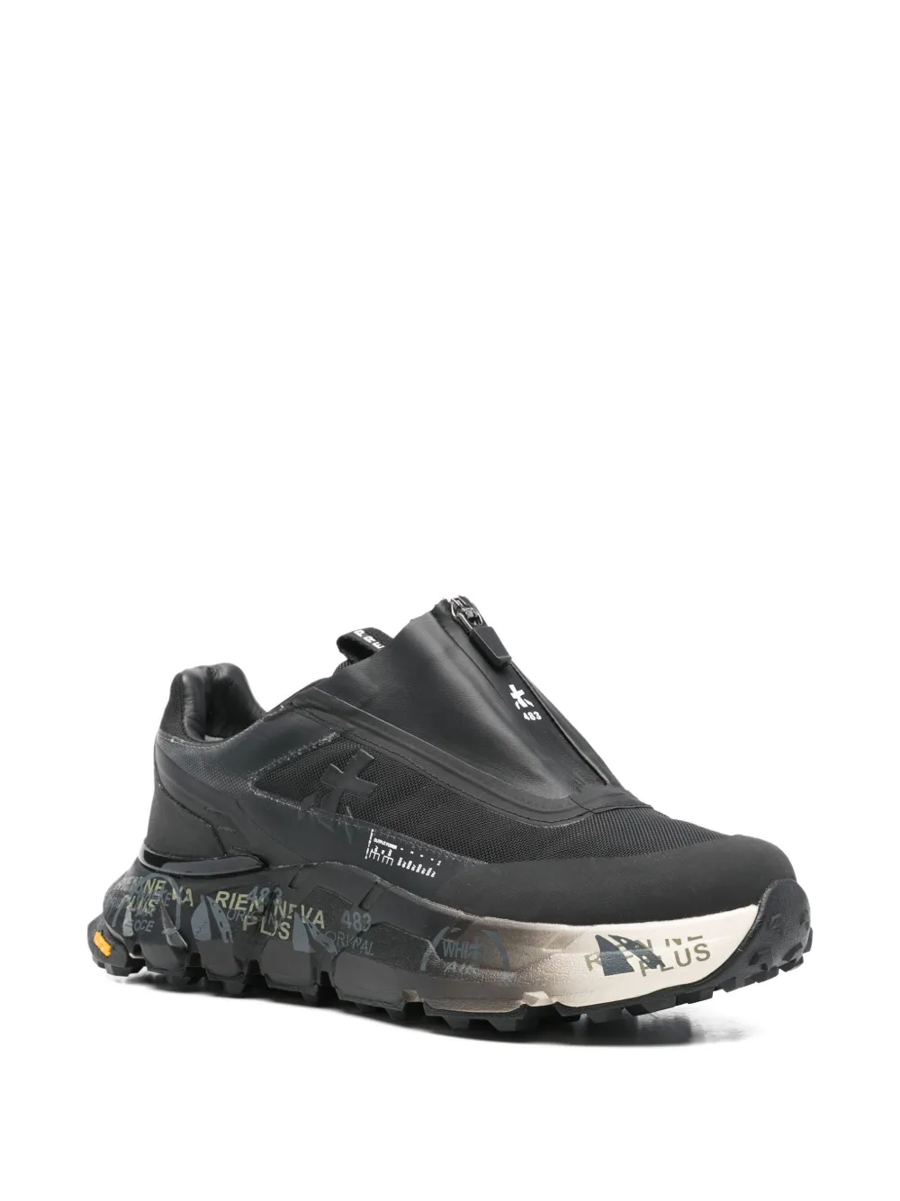 Premiata Sciliar zip-detail sneakers Zwart