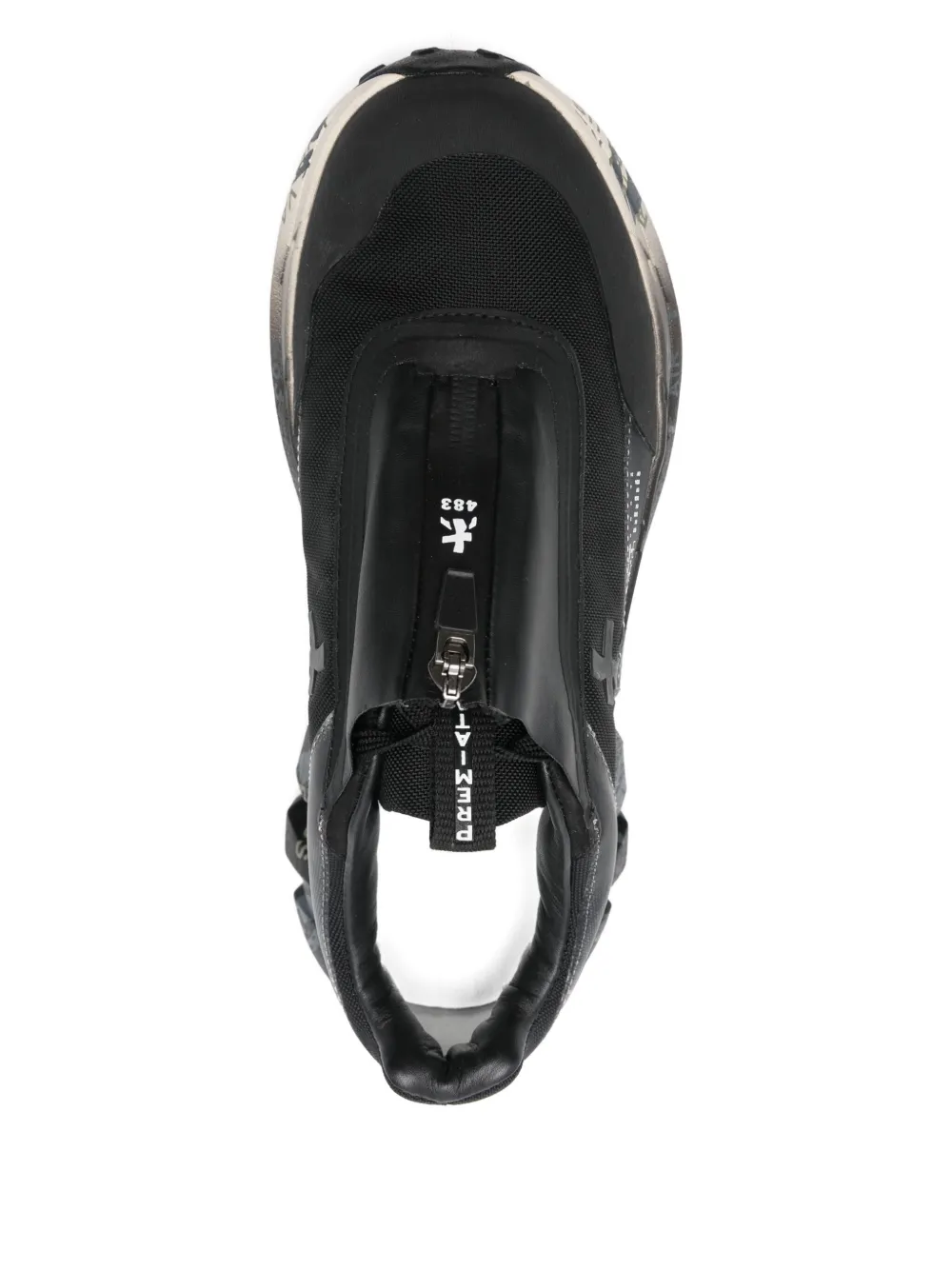 Premiata Sciliar zip-detail sneakers Zwart