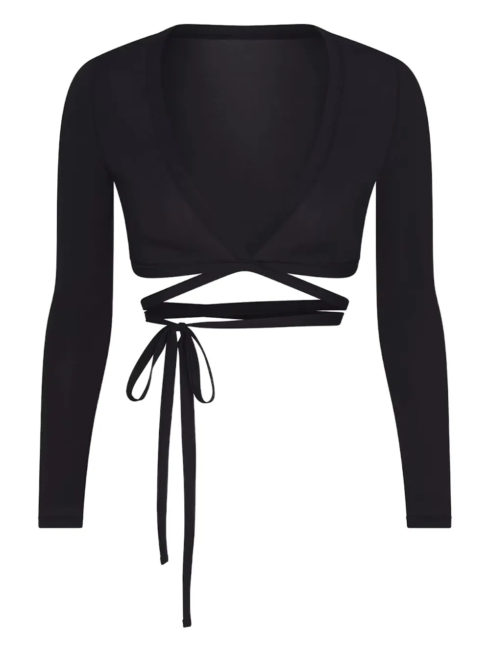 Skims x Nike wrap top | Black | Image 1
