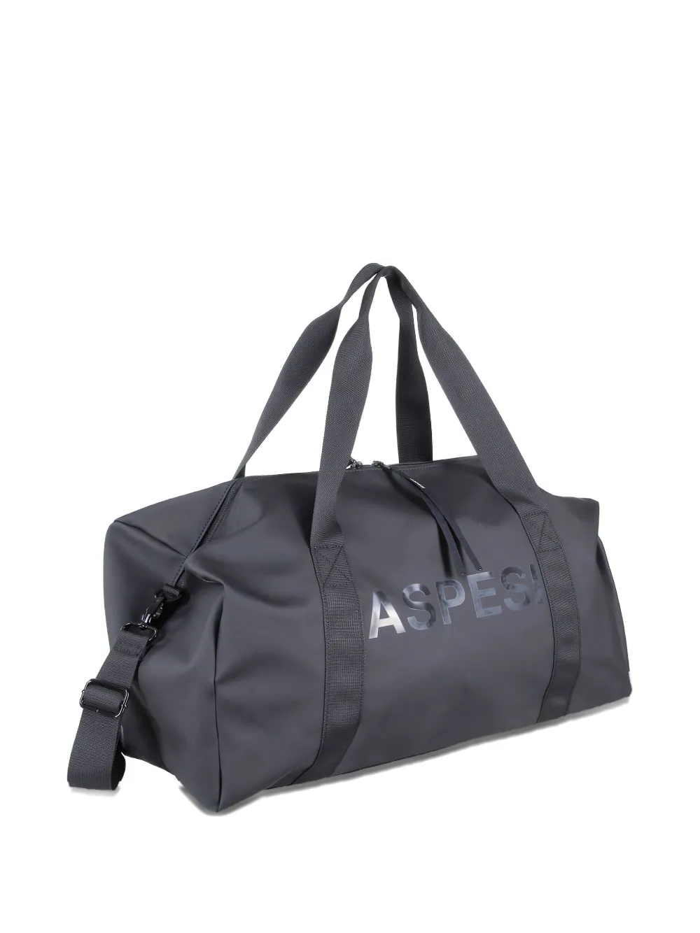 Aspesi Logo Duffle Bag In Gray