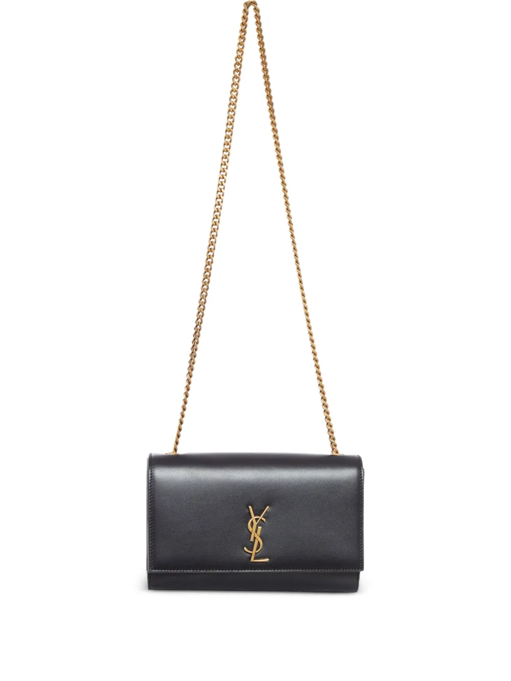 Saint Laurent Kate Small Ysl Shoulder Bag In Leather In Black