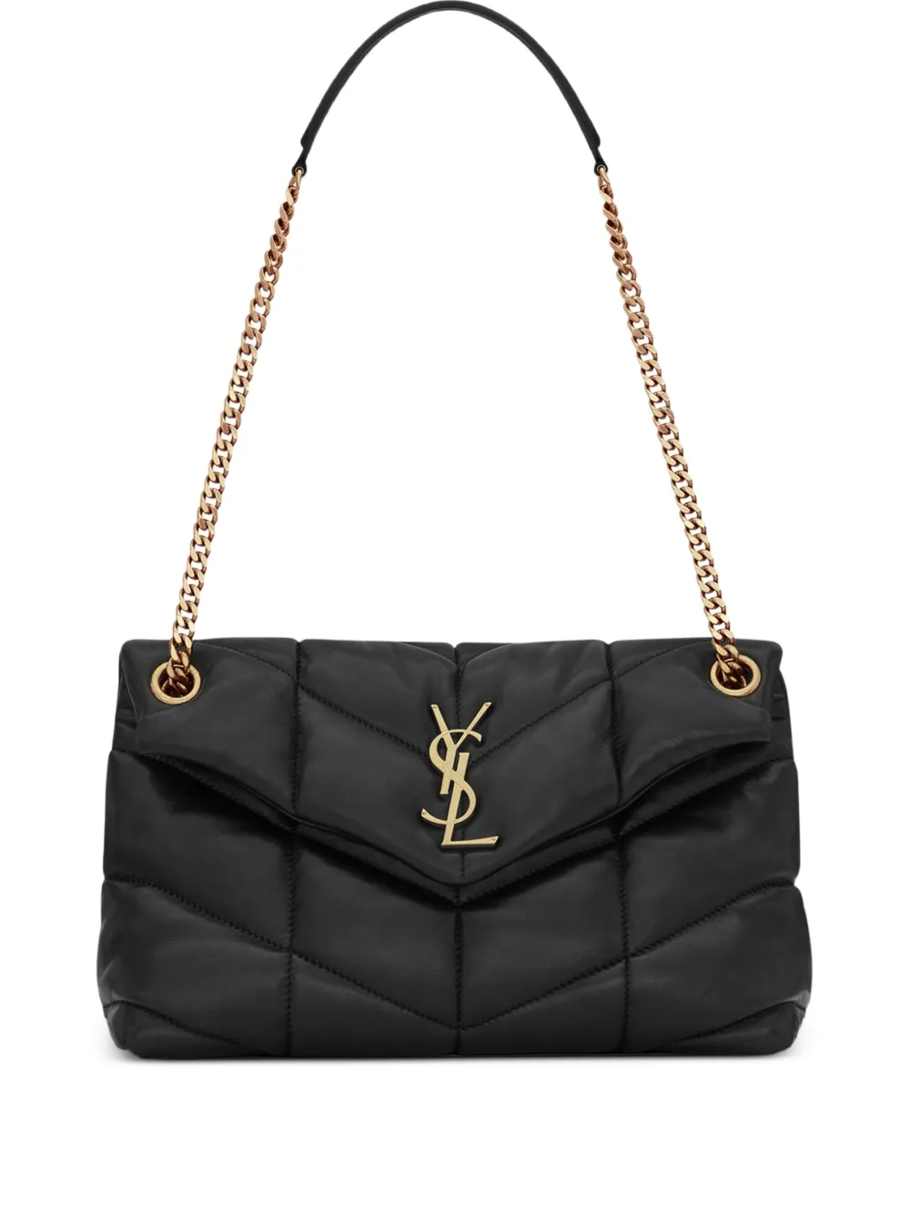 Saint Laurent small monogram puffer shoulder bag | Black | Image 1