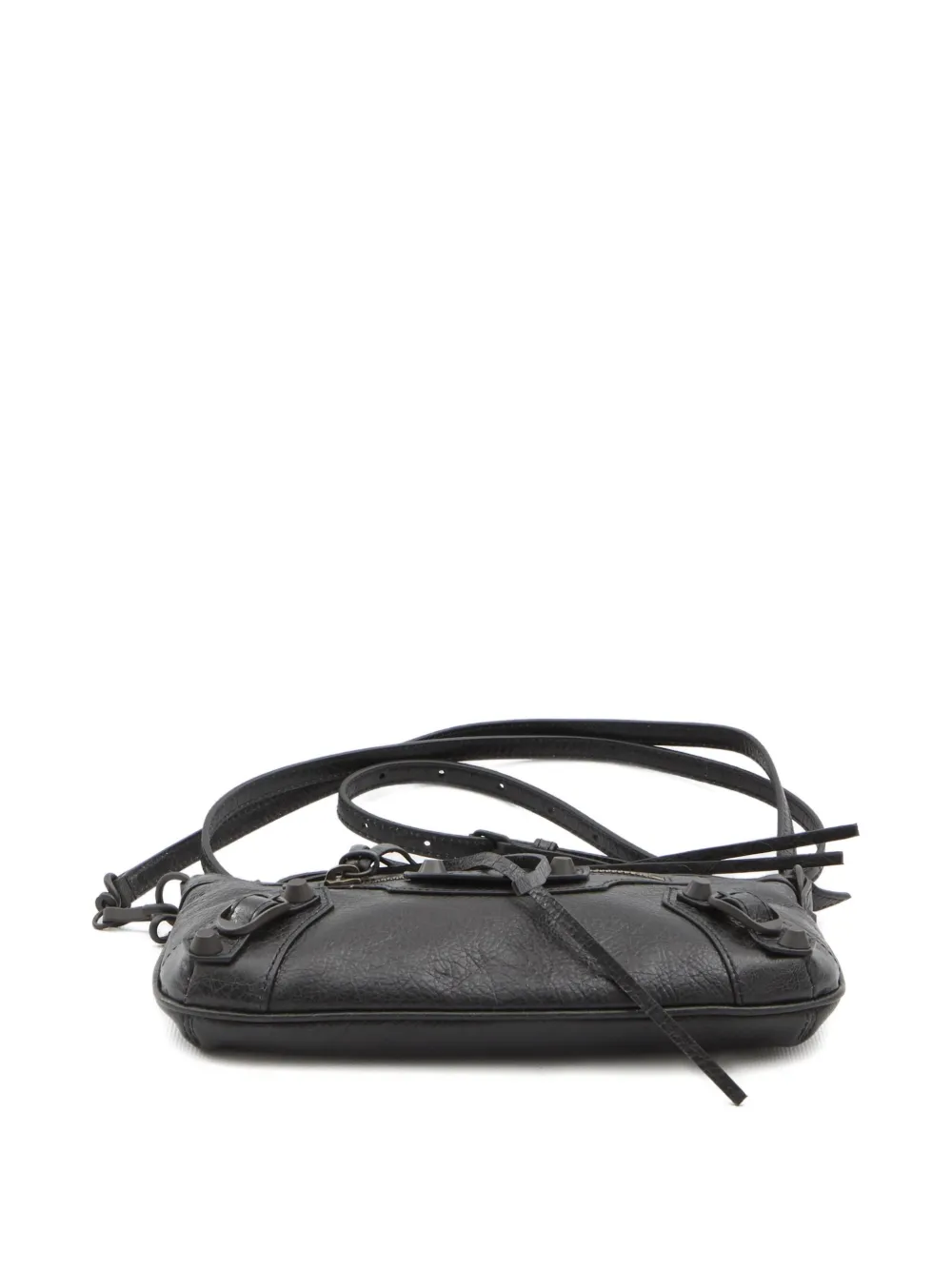 Balenciaga Le City Leather Shoulder Bag In Black
