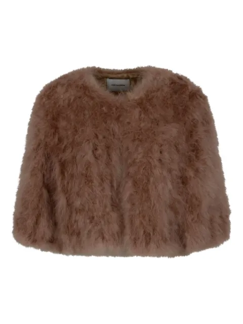 Yves Salomon plumes silk jacket